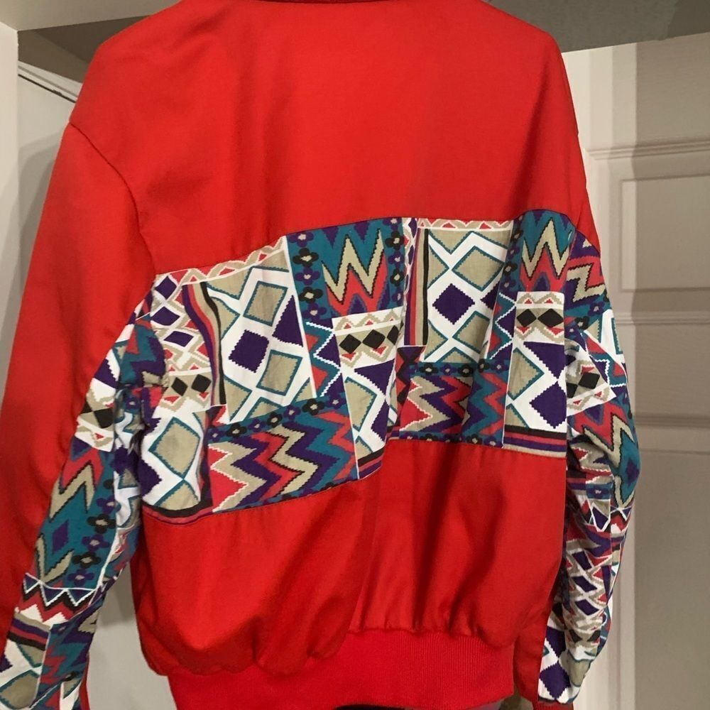 Rode Walker medium jacket with western pattern Jacket Red medium. Made in USA - Picture 8 of 8